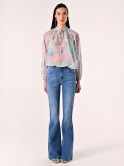 Blusa stampa Palme det_1