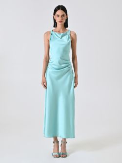 Vestido de Satén Aguamarina det_1