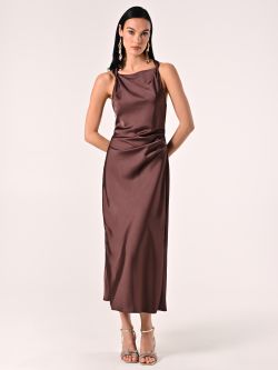 Kleid aus Satin in der Farbe Schokolade in_i7