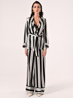 Giacca Leggera a Righe Black & White det_1