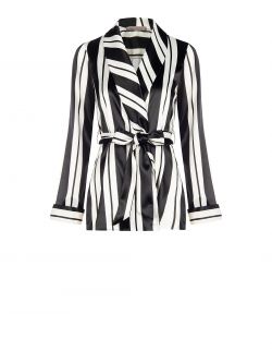 Giacca Leggera a Righe Black & White det_4