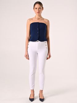 Pantalón blanco con botones marineros det_1