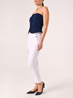 Pantalón blanco con botones marineros in_i7