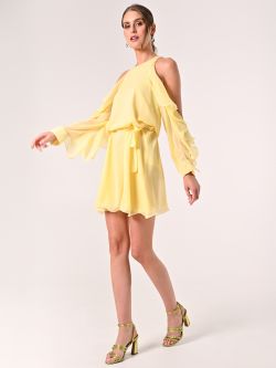 Abito Giallo con Rouches in_i7