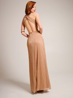 Vestido nude con lentejuelas y detalles de cut-out sp_e1
