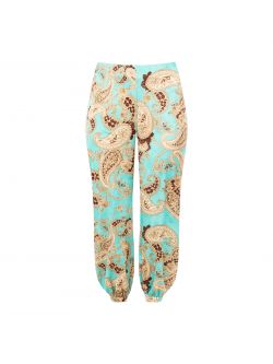 Curvy-Hose mit Paisleymuster in Wassergrün det_4