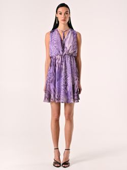 Kleid mit Tellerrock und Animal-Print det_1