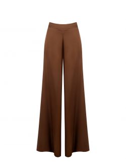 Hose aus Satin in Braun det_4