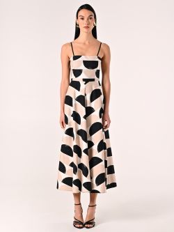 Midi-Kleid aus bedruckter Baumwolle det_1