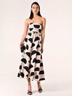 Midi-Kleid aus bedruckter Baumwolle sp_e1