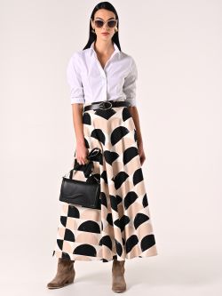 Jupe midi en coton imprimé sp_e1