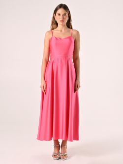 Camelia Pink Flared Dress det_1