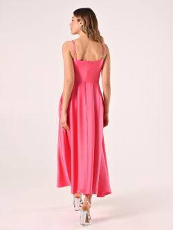 Camelia Pink Flared Dress det_3