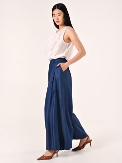 Pantaloni Ampi in Chambray in_i7