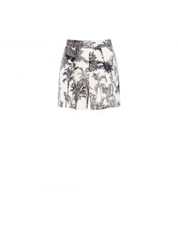 Shorts aus bedrucktem Flechtstoff Toile de Jouy det_4