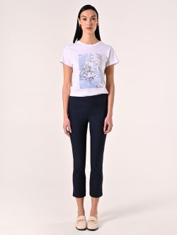Pantaloni Skinny in Cotone Blu det_1