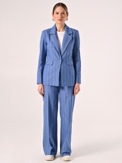 Chaqueta en denim de raya diplomática det_1