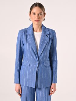 Chaqueta en denim de raya diplomática det_2