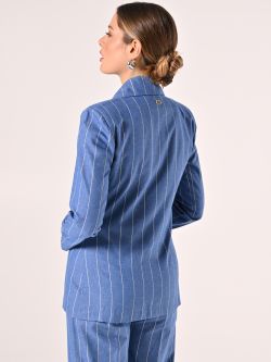 Chaqueta en denim de raya diplomática det_3