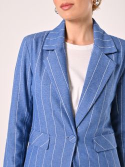 Chaqueta en denim de raya diplomática in_i5