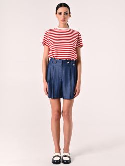 Camiseta de rayas marineras blancas y rojas det_1