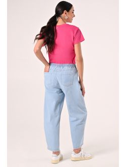 Palazzo Jeans with Drawstring det_3