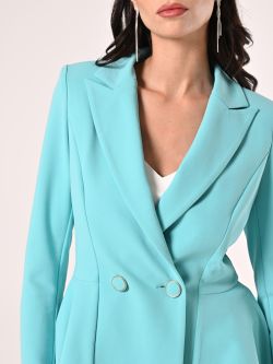 Aqua Green Jacket in Scuba Crepe in_i5