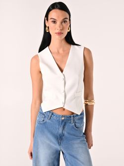 Gilet in Tessuto Tecnico Bianco in_i7