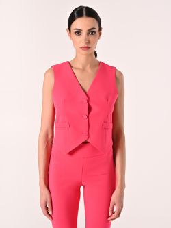 Fuchsia Technical Fabric Waistcoat det_2