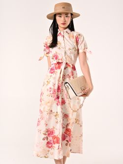 Chemise Dress in Floral-print Cotton sp_e1
