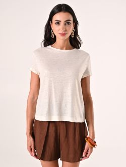 T-Shirt Lino Viscosa Beige det_2
