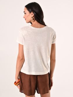 T-Shirt Lino Viscosa Beige det_3