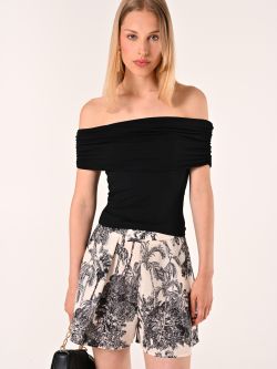 Schulterfreies Top in Schwarz sp_e1