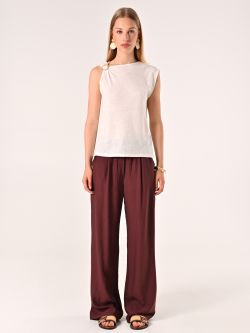 T Shirt in Lino con Anello det_1