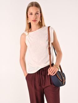 T-Shirt aus Leinen mit Ring sp_e1