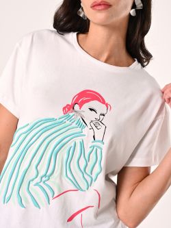 T-Shirt Ricamo in Rilievo in_i5