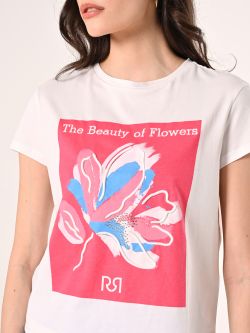 Bedrucktes T-Shirt mit erhabener Stickerei in_i5