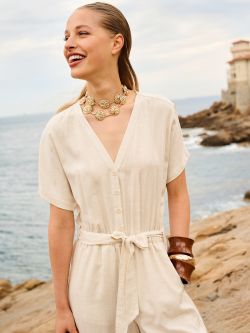 Overall in Beige aus Leinen und Baumwolle sp_e1