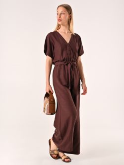 Chocolate Jumpsuit in Linen Cotton sp_e1