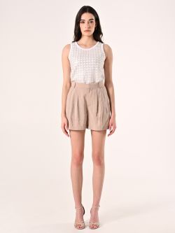 Shorts Beige Scuro in Misto Modal det_1