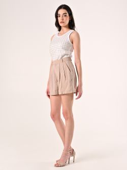Shorts Beige Scuro in Misto Modal in_i7