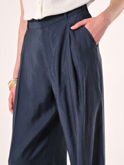 Wide Trousers in Blue Modal Blend in_i5