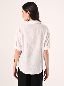 Camicia effetto Goffrato in Misto Viscosa det_3