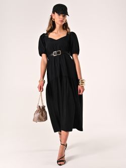Abito Nero in Misto Cotone  sp_e1