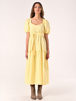 Abito Giallo in Misto Cotone  det_1