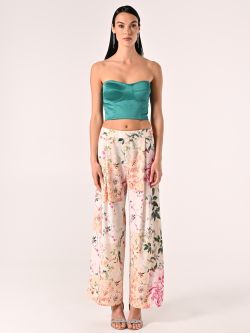 Lockere Hose mit Blumenmuster det_1