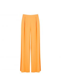 Pantaloni Arancioni in Tessuto Fluido det_4