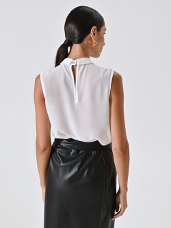 Top Bianco con Colletto Lavalliere det_3