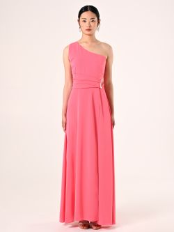 Robe en tissu fluide rose pâle det_1