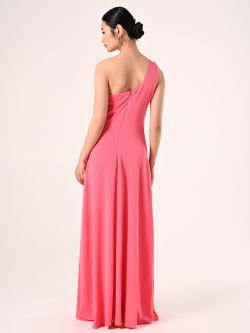 Robe en tissu fluide rose pâle det_3
